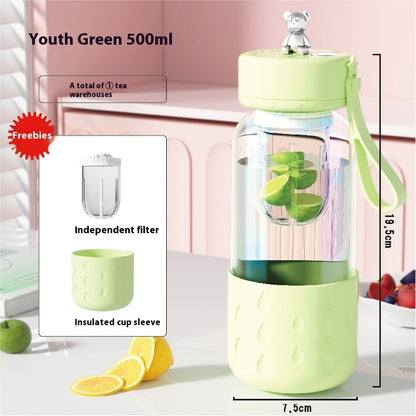 Tea Water Separation Magnetic Glass Water Cup