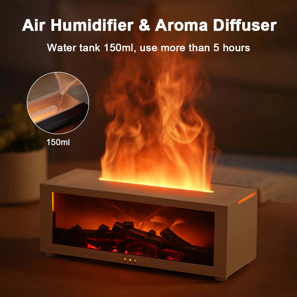 Humidifier 3D Flame Fireplace Machine