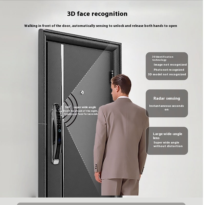 Face Recognition Lock Remote Visual Intercom Intelligent Fingerprint Lock